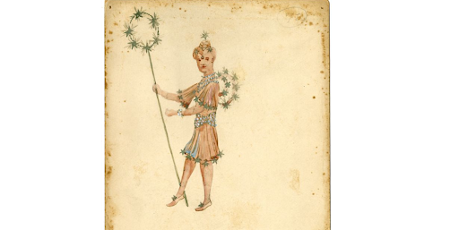 Jennie Wilde designed this 1894 Mistick Krewe of Comus costume for their Once Upon a Time-Childhood Dreams parade.