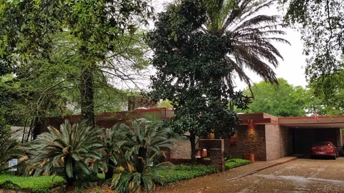 This home, found on Park Island in New Orleans, is an example of the Mid-Century Modern architectural style, defined by a desire to reference local history, vernacular, or the buyer’s tastes.