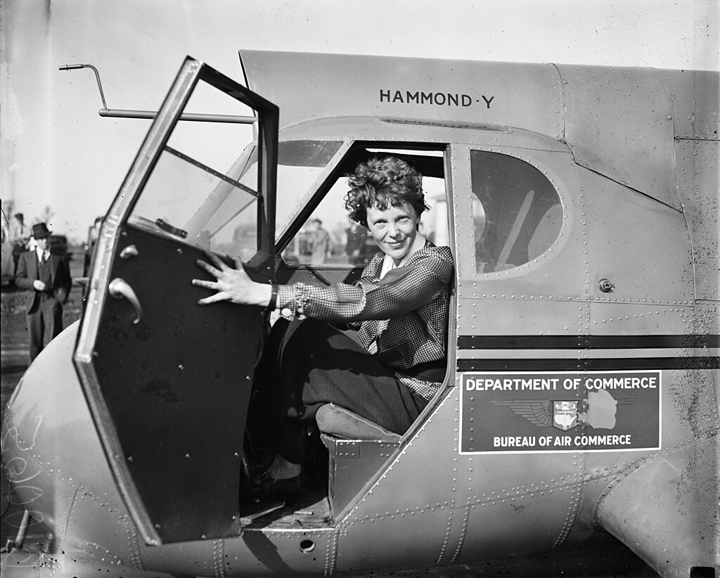 Earhart In a Stearman-Hammond Y-1